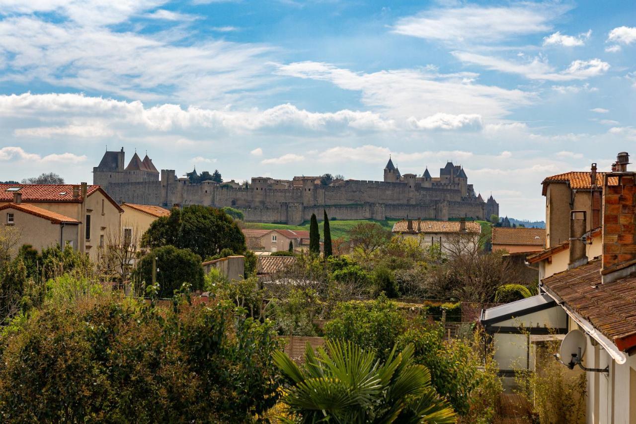 Maison, Piscine & Vue Sur La Cite De Carcassonne Exteriér fotografie